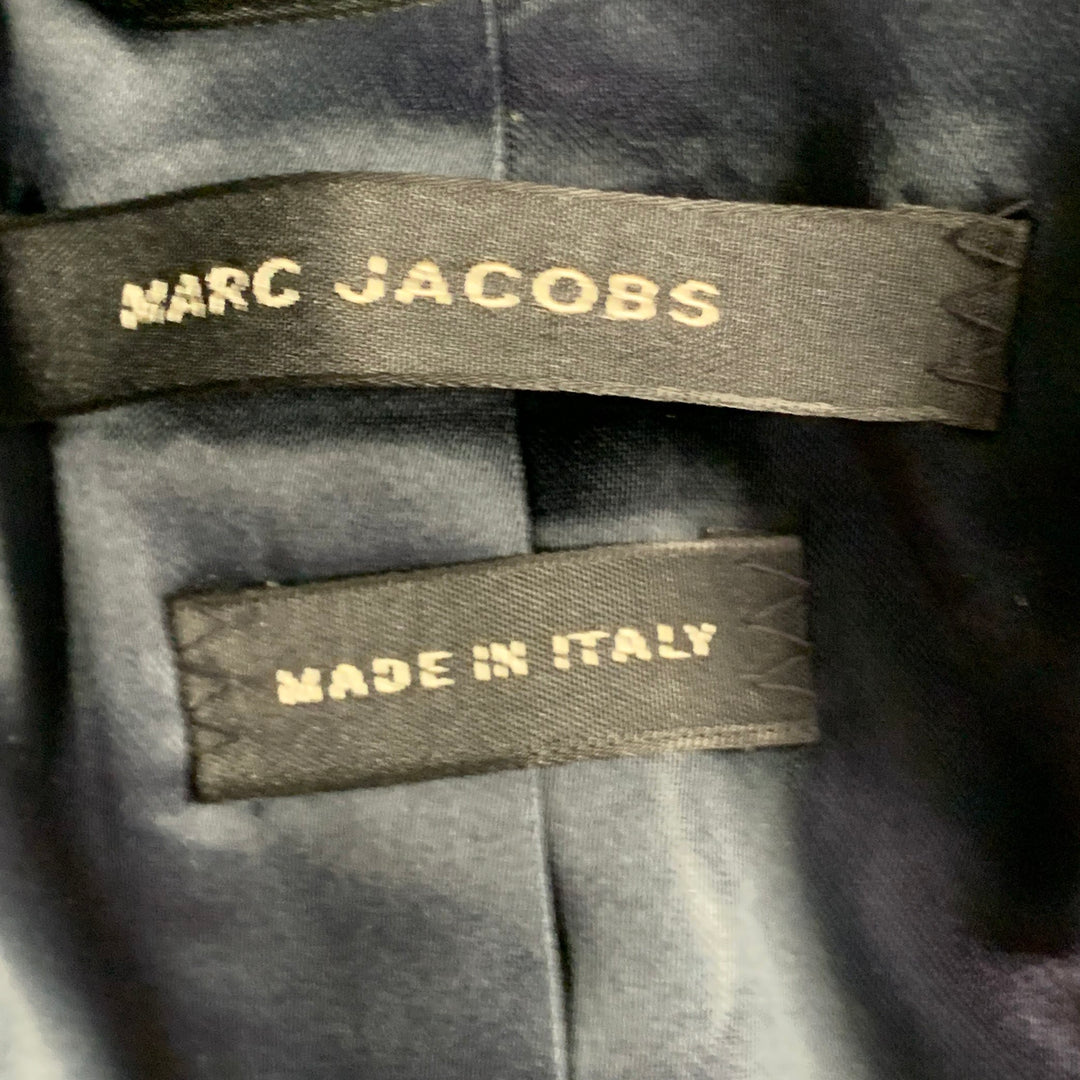 MARC JACOBS Size 40 Navy Cotton Velvet Notch Lapel Sport Coat