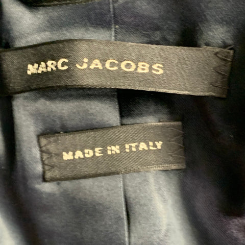 MARC JACOBS Size 40 Navy Cotton Velvet Notch Lapel Sport Coat