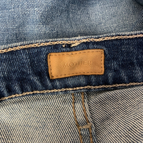 MOTHER Size 28 Blue Cotton Blend Straight leg Jeans