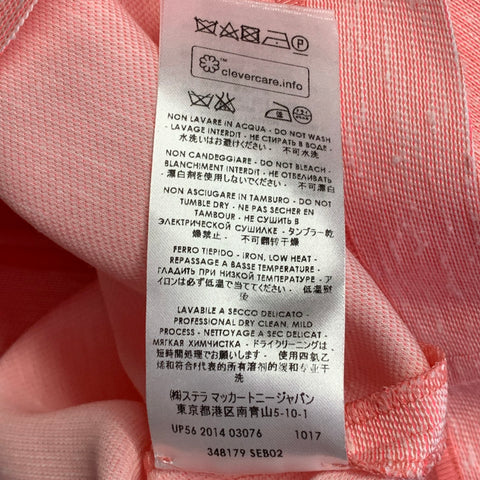 STELLA McCARTNEY Size L Pink Rayon Silk Blend Textured Crew Neck Boxy Casual Top