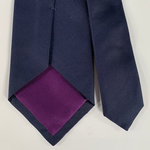 RALPH LAUREN Navy Solid Silk Tie