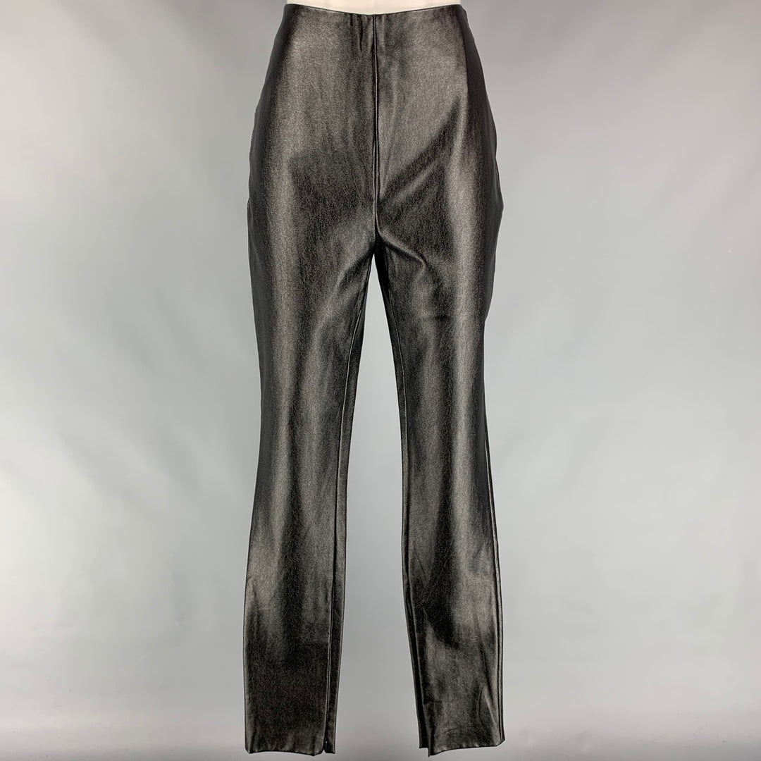 STAND STUDIO Size 4 Tabitha Black Faux Leather Ankle Zips Leggings