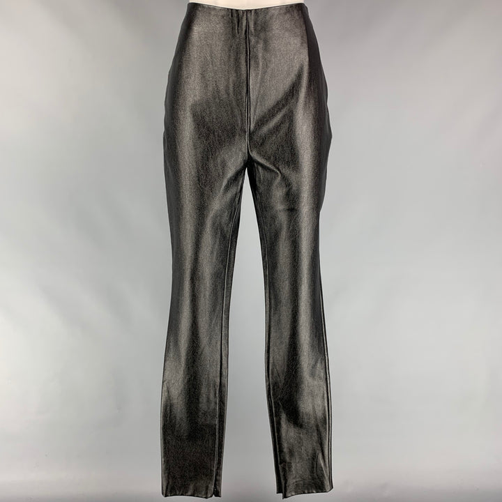 STAND STUDIO Size 4 Tabitha Black Faux Leather Ankle Zips Leggings
