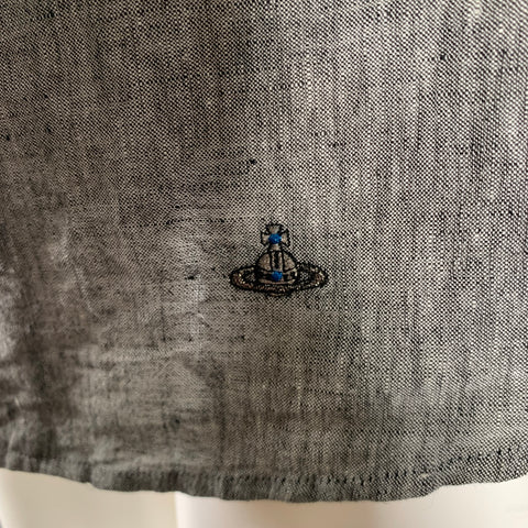 VIVIENNE WESTWOOD Size XS Grey Heather Asymmetrical Long Sleeve Shirt