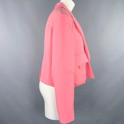 PRIVATE POLICY Size M Pink Polyester Cropped Cargo Jacket Blazer
