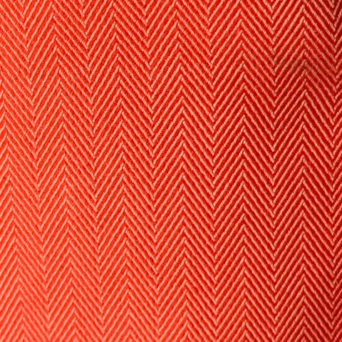 MR. GENTLEMAN Size 40 Orange Herringbone Cotton Notch Lapel Sport Coat