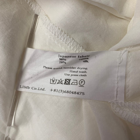 ASKYY TOKYO Size M White Silk Blend Long Sleeve Shirt