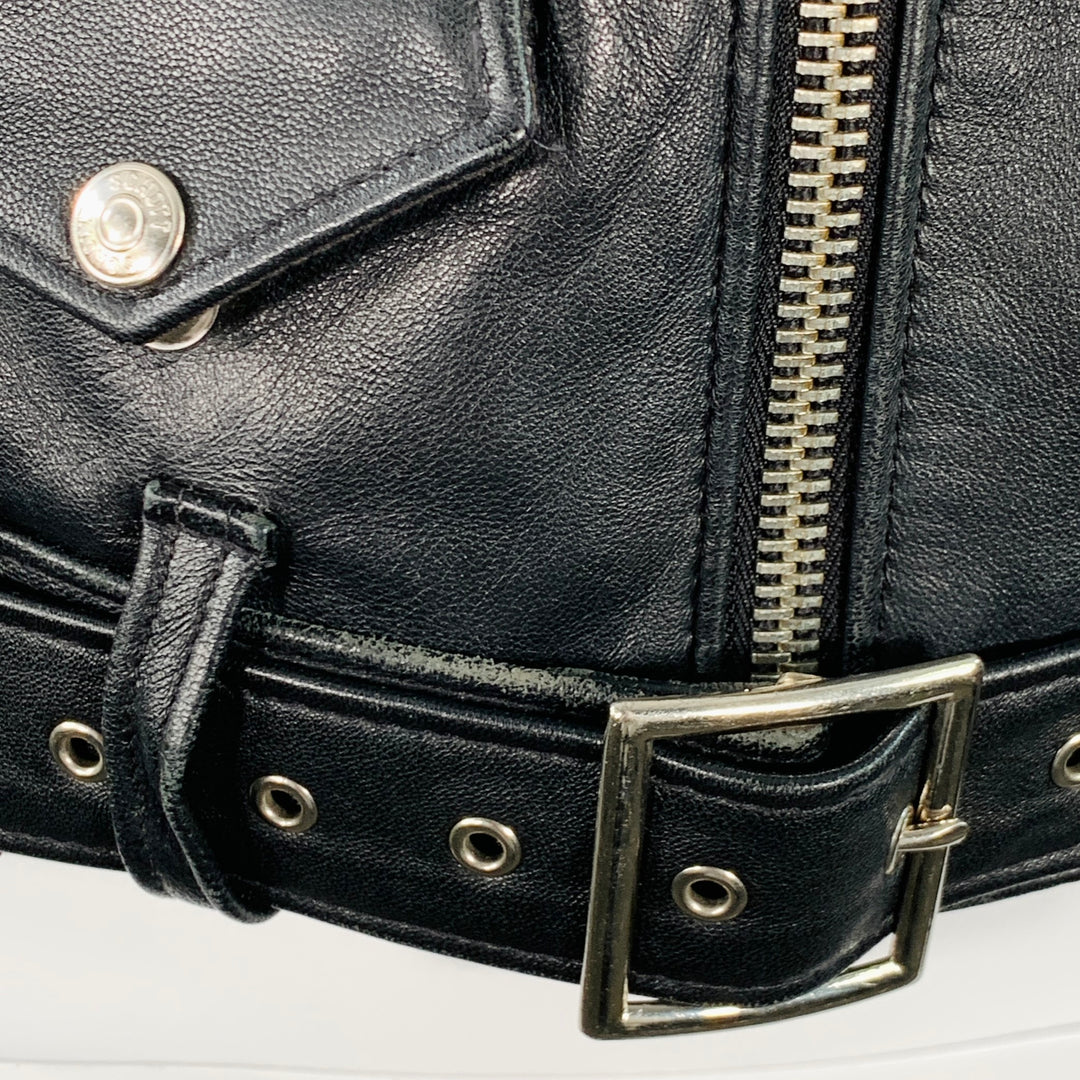 PERFECTO by SCHOTT Size S Black Leather Motorcycle Jacket