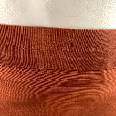 PRADA Size 6 Orange Rust Silk Blend 3 button Knee Length Skirt