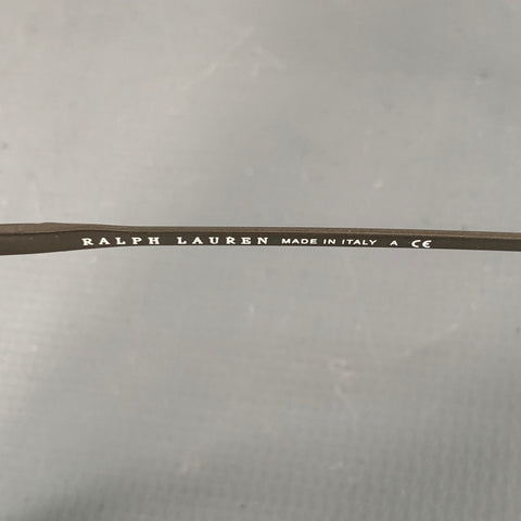 RALPH LAUREN Black Silver Acetate Round Sunglasses