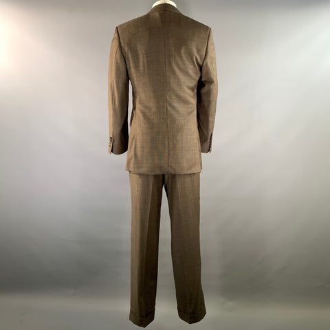 RALPH LAUREN Chest Size 38 Dark brown Wool Double Breasted 30 31 Suit