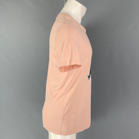 RON DORFF Size M Pink Graphic Cotton T-shirt
