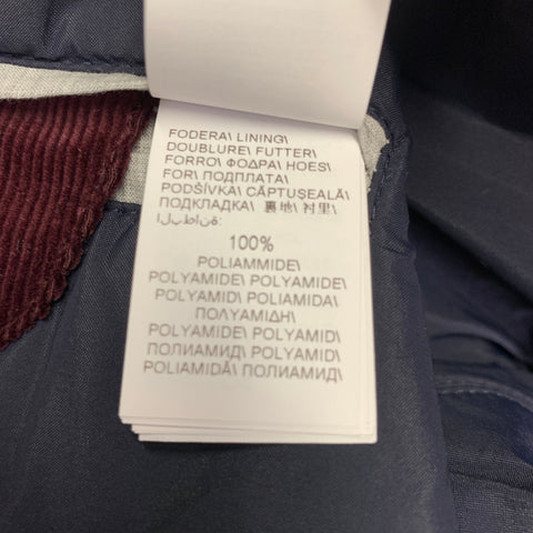 BRUNELLO CUCINELLI Size XXL Burgundy Corduroy Cotton Snaps Jacket