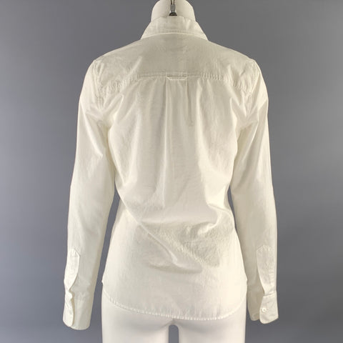 BOY Size 0 White Cotton Pointed Collar Shirt