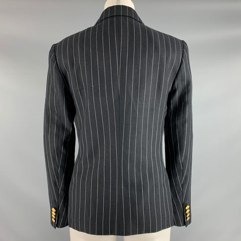 POLO by RALPH LAUREN Size 8 Black White Linen Wool Blazer