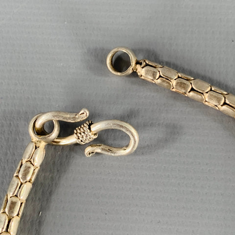 Bracelet chaîne en métal argenté VINTAGE