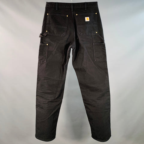 CARHARTT Size 32 Black Cotton Worker Jeans