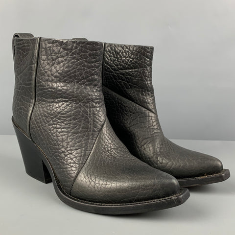 ACNE Talla 9 Botines de cuero negro