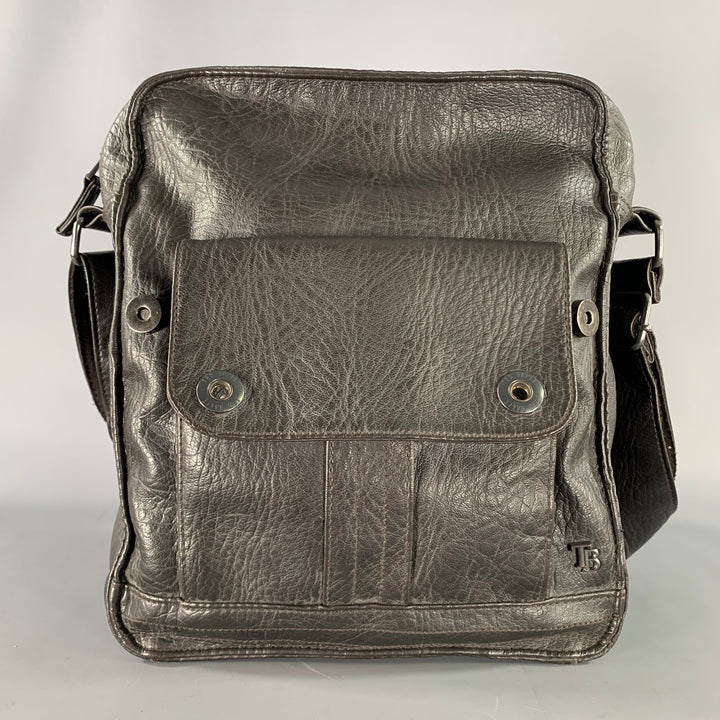 TED BAKER Black Crackled Polyvinyl Handbag