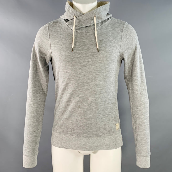 SCOTCH AND SODA Size M Grey Heather Cotton Blend Hooded Sweatshirt