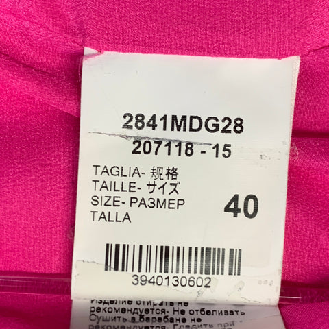 MSGM Taille S Veste blazer en laine rose fluo à revers cranté et à bouton unique