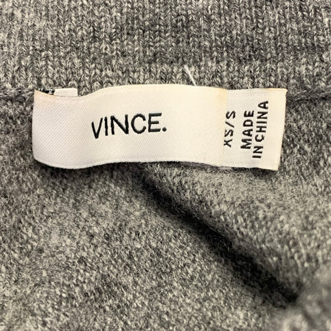 VINCE Size XS/S Grey Wool Cashmere Poncho V-Neck Casual Top