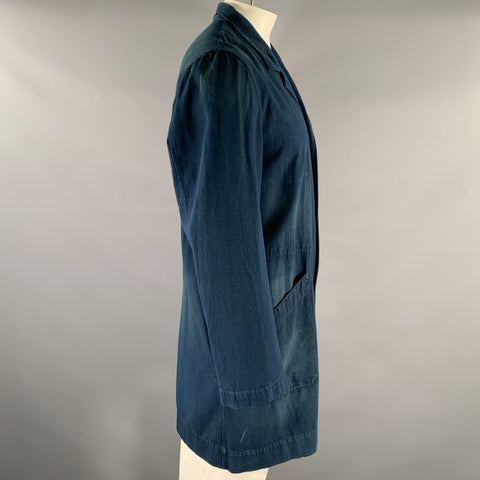 RRL by RALPH LAUREN Size L Navy Denim Cotton Coat