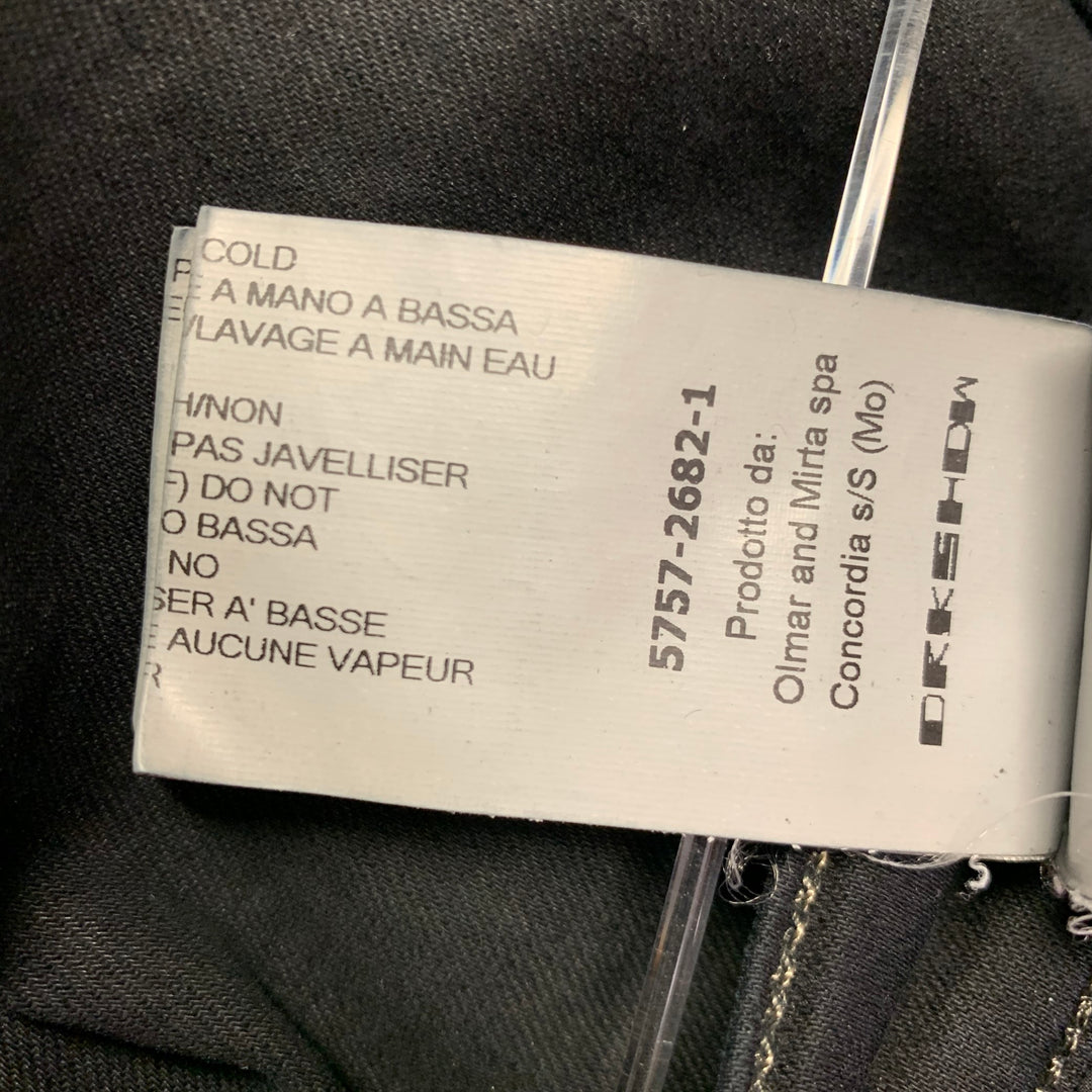 DRKSHDW Size 32 Torrence Cut Black Cotton Blend Button Fly Jeans