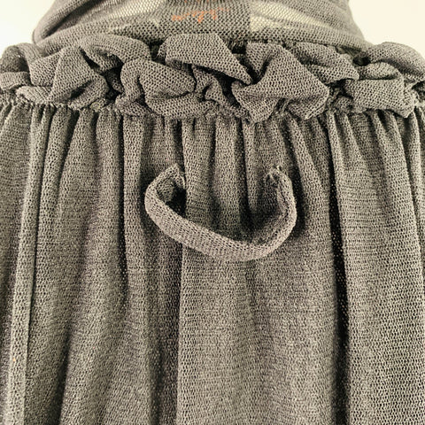 JEAN PAUL GAULTIER Size M Black Polyamide Ruffled Turtleneck Dress Top