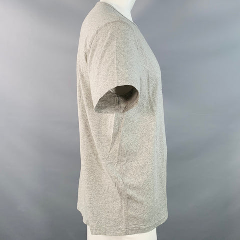 T-shirt en coton gris chiné RRL by RALPH LAUREN, taille XL, avec logo imprimé