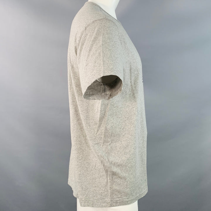RRL by RALPH LAUREN Size XL Grey Logo Cotton Jersey T-shirt