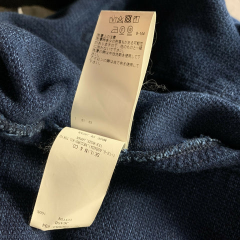 BLUE BLUE JAPAN Size M Blue Indigo Patchwork Cotton Open Front Coat