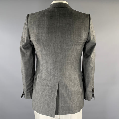 YVES SAINT LAURENT Size 40 Grey Wool Blazer Coat