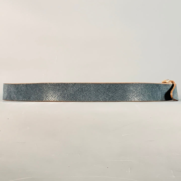 ALLEN EDMONDS Size 42 Blue Tan Textured Leather Belt