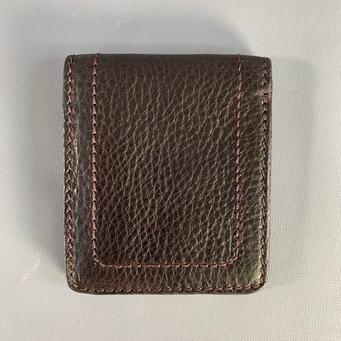BURBERRY Brown Pebble Grain Leather Wallet