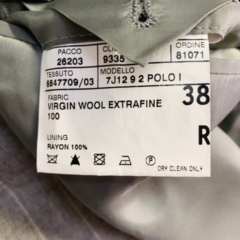 RALPH LAUREN Size 38 Regular Grey Light Grey Wool Notch Lapel Suit