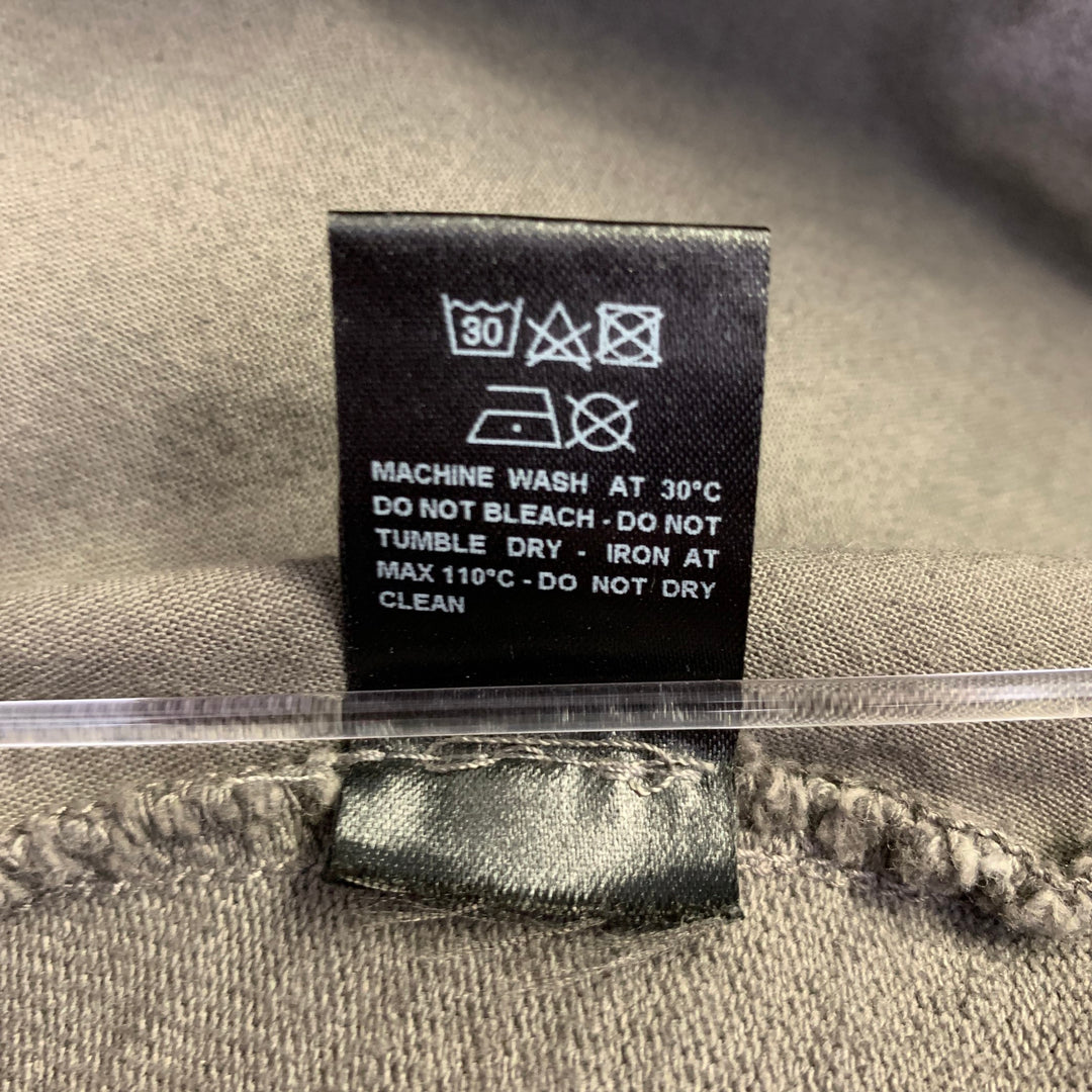 ANDREA YA'AQOV Size L Gray Dyed Cotton Hoodie Jacket