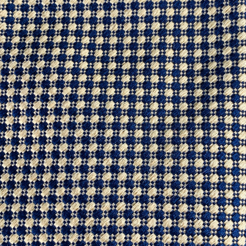 SALVATORE FERRAGAMO Navy Beige Checkered Silk Tie