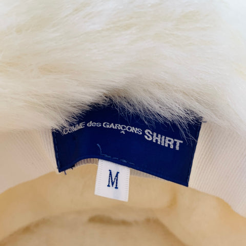 COMME des GARCONS SHIRT Size M White Fuzzy Acetate Hat