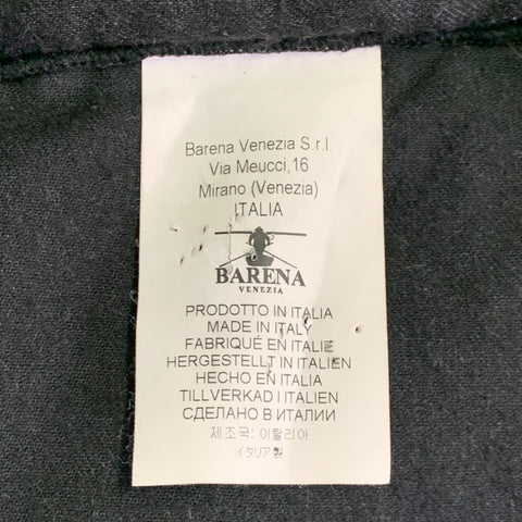 BARENA Pantalon décontracté à cordon de serrage en mélange de laine vierge noir taille 36