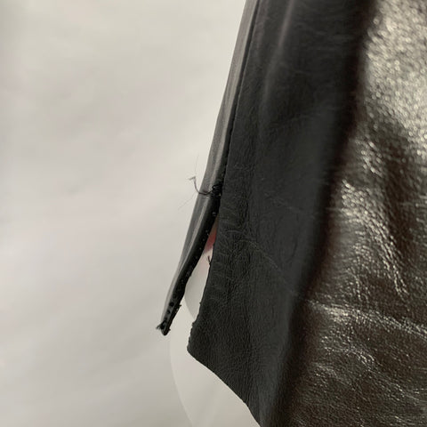 A TASTE OF LEATHER Vintage Size 31 Black Leather Button Fly Casual Pants