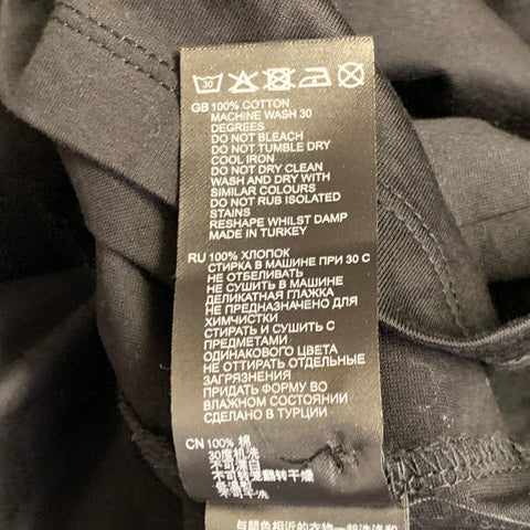 REISS Size S Elliot Black Cotton One Pocket Polo
