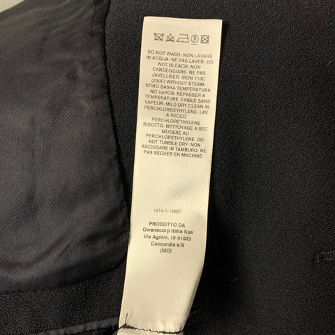 RICK OWENS S/S2020 Size 42 Black Wool & Viscose Blend Peak Lapel Jacket