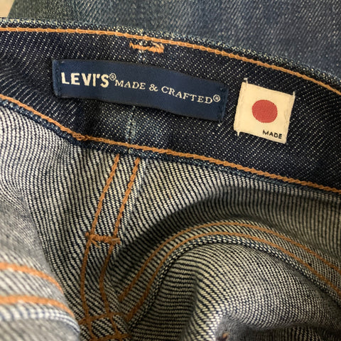 LEVI'S Size 31 Navy Tan Cotton Straight Jeans
