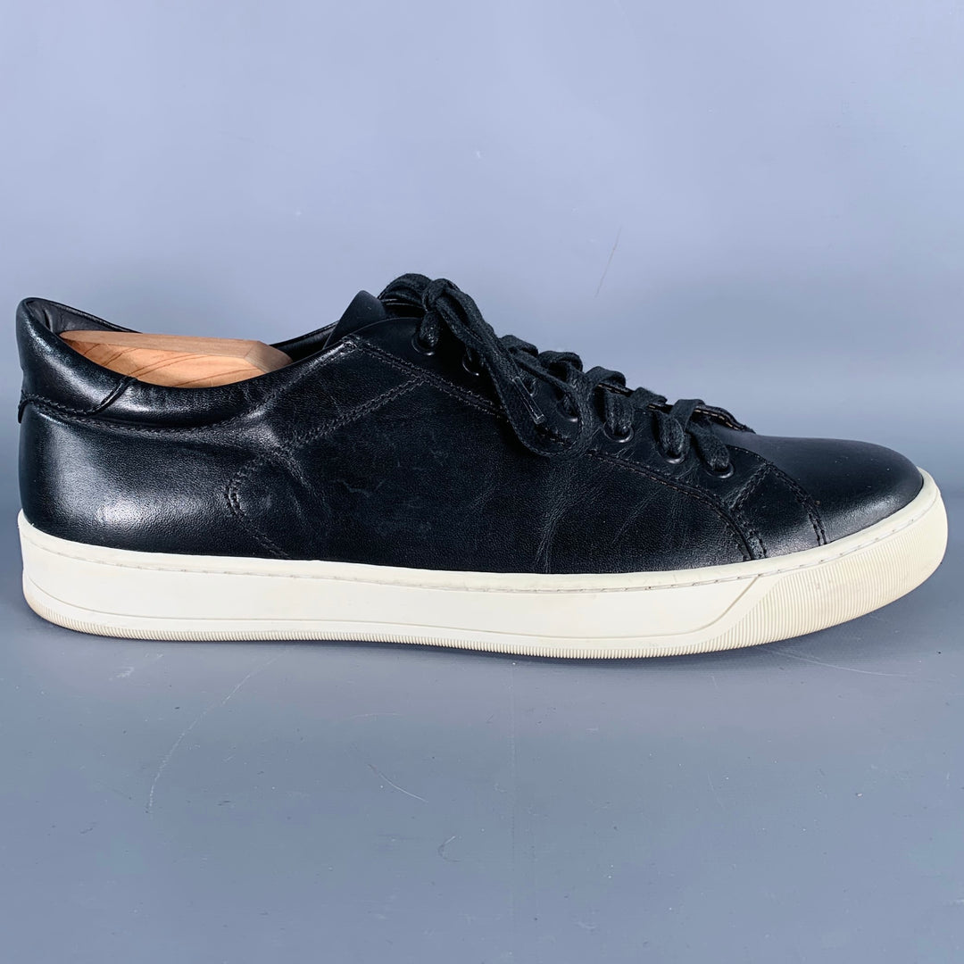 BRUNO MAGLI Size 10 Black Leather Sneakers