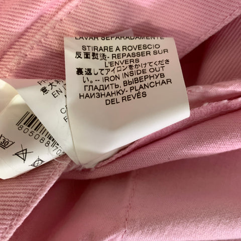 MSGM Size 36 Pink Pastel Cotton Zip Fly Casual Pants
