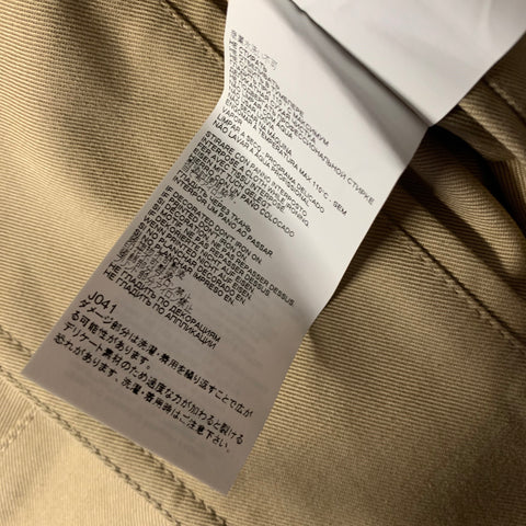 MAISON MARGIELA Size M Khaki Cotton Cut Out Trench Coat