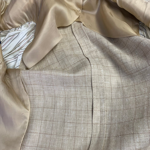 POLO by RALPH LAUREN Size 38 Regular Brown Beige Window Pane Suit