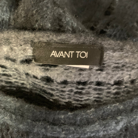 AVANT TOI Size S Grey Black Cashmere Blend Tie Dye Pull On Pullover