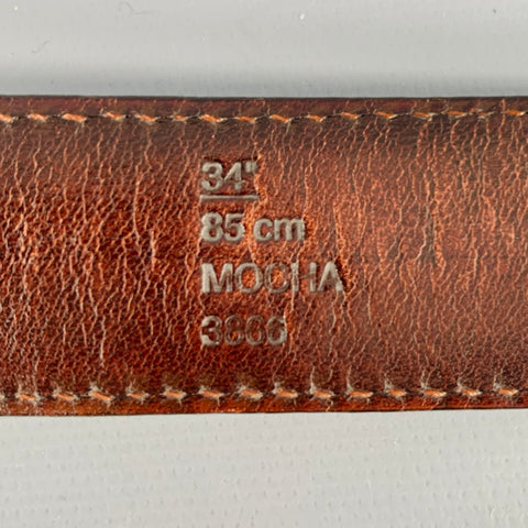COACH Size 34 Brown Alligator Leather Belt